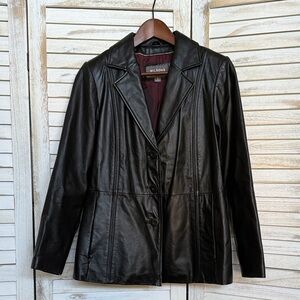 Wilsons Leather Women's Vintage Classic Black Leather Jacket
